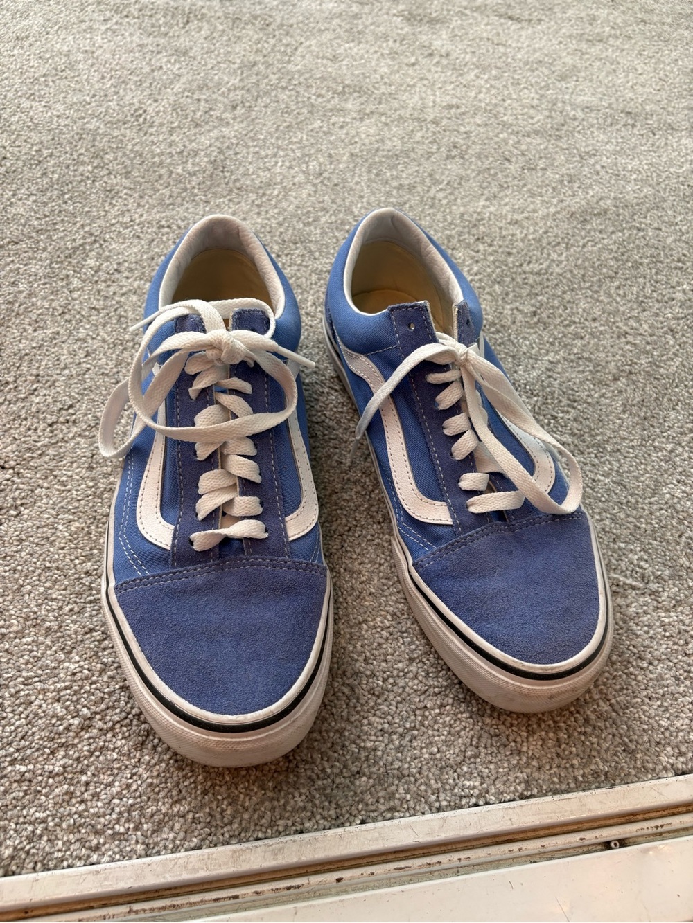 Vans Old Skool Blue and White Low-Top Sneakers